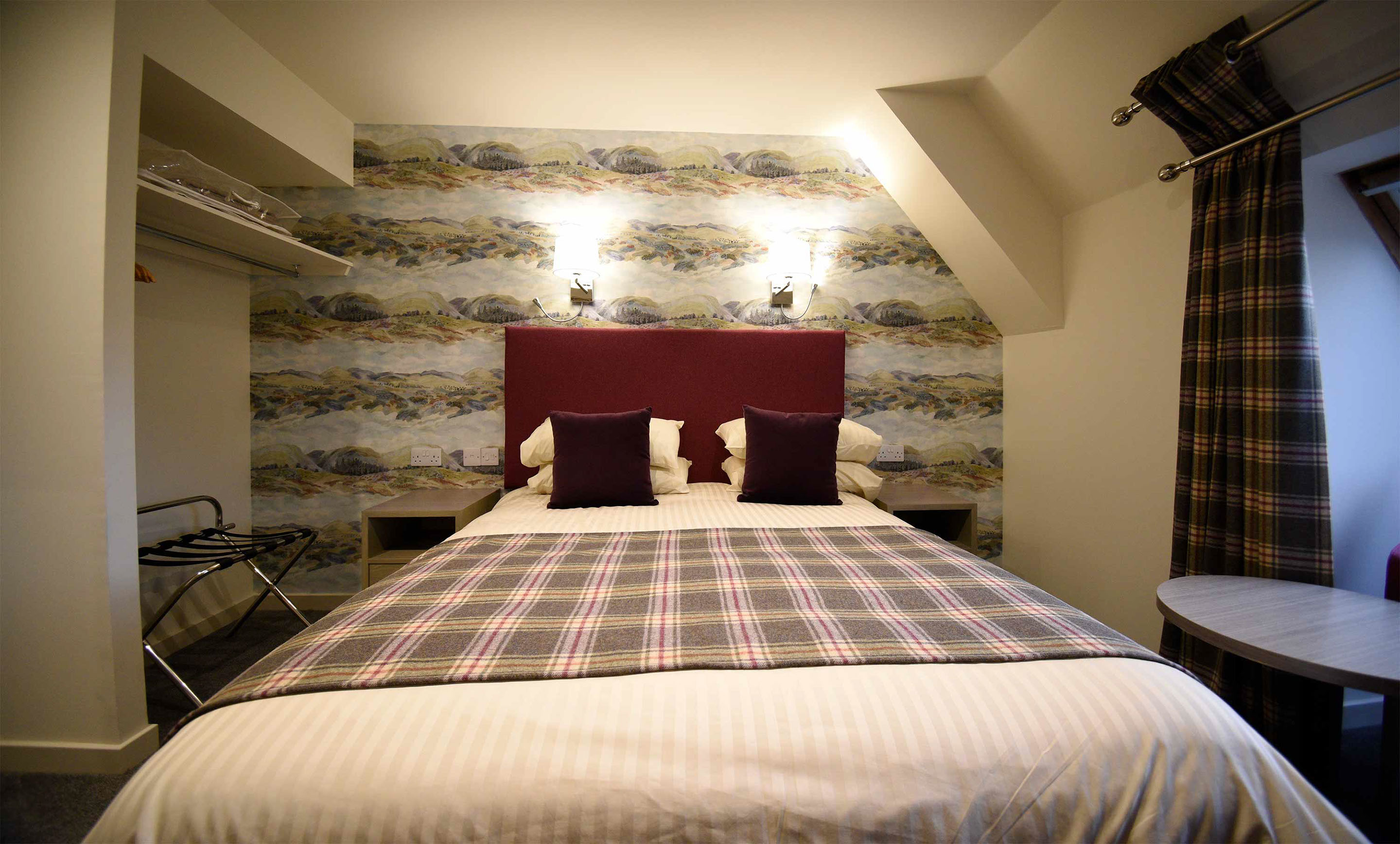Premier Double rooms in Portree at The Royal Hotel Portree with WIFI Freeview TV seating area and Freeview TV and parking