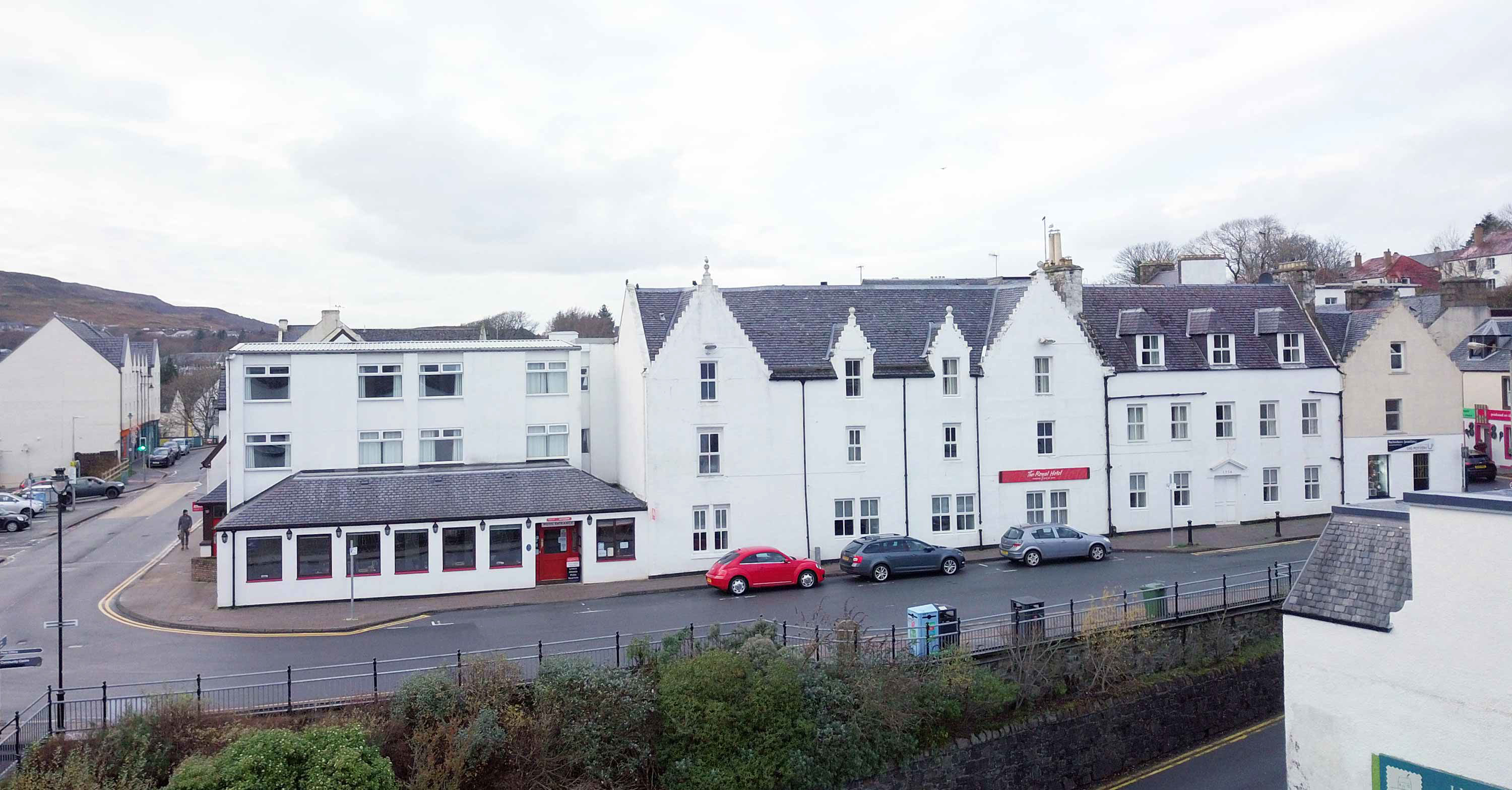 The Royal Hotel in Portree offers sea views private parking WIFI Double Twin Family room accommodation