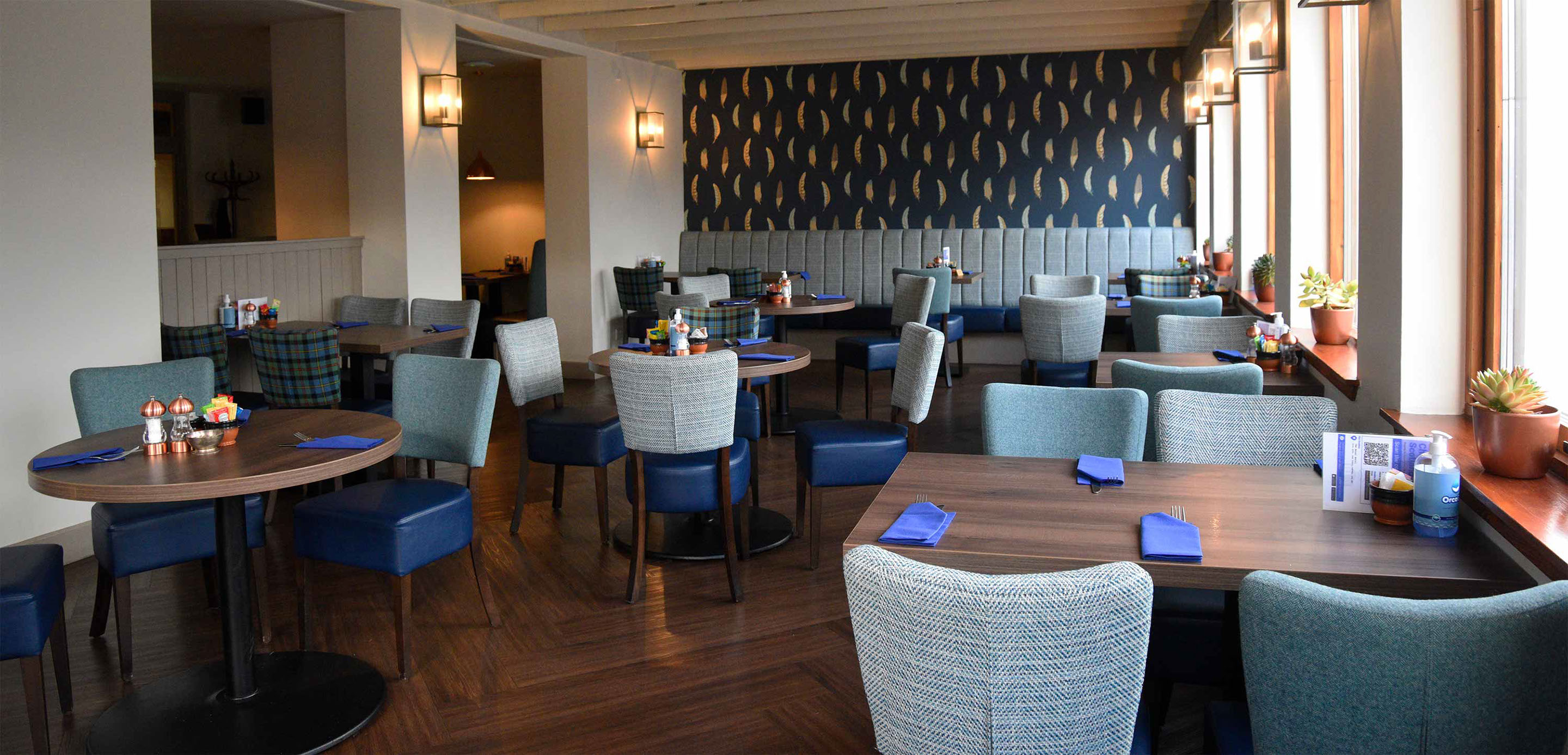 The Royal Hotel in Portree Tianavaig restaurant offering seafood and fresh local produce including whisky and Skye Ale